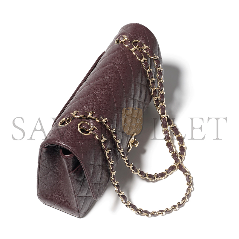 CHANEL CLASSIC FLAP 11.12 HANDBAG DARK BROWN A01112 (25.5*15.5*6.5cm)